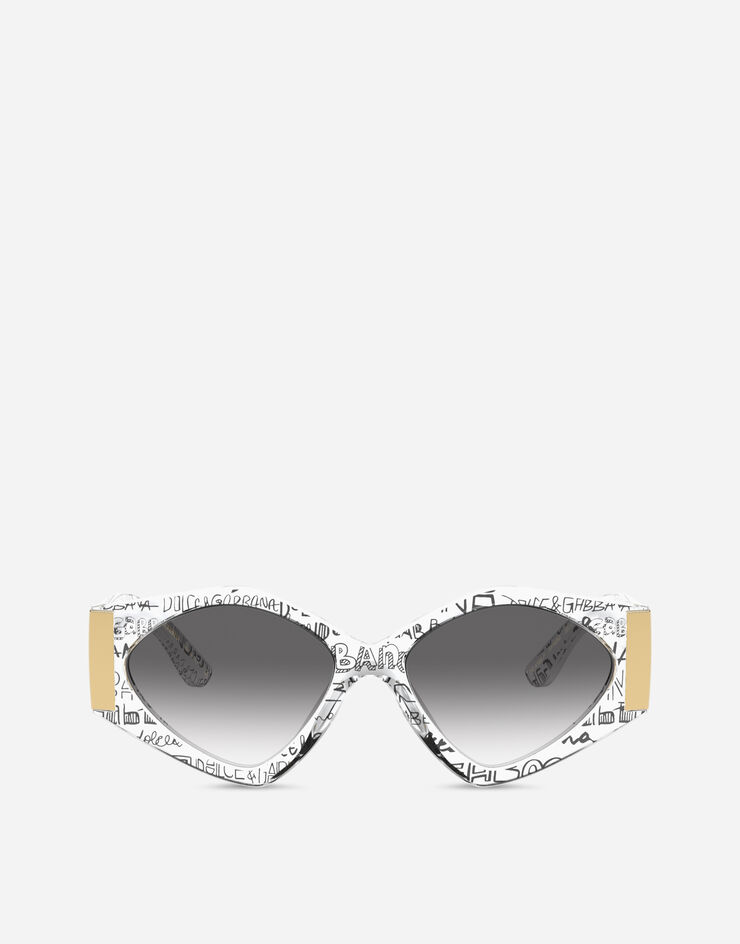 Dolce & Gabbana Modern print graffiti sunglasses Transparent VG4396VP48G