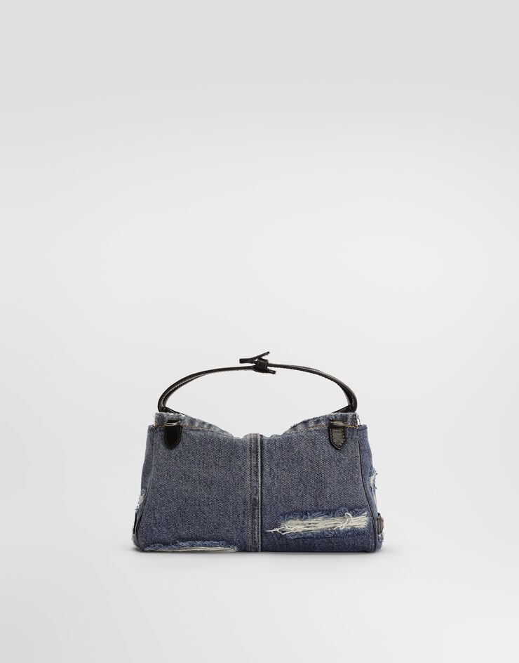 Dolce & Gabbana Vittoria denim patchwork shoulder bag Blue BM2049AY768