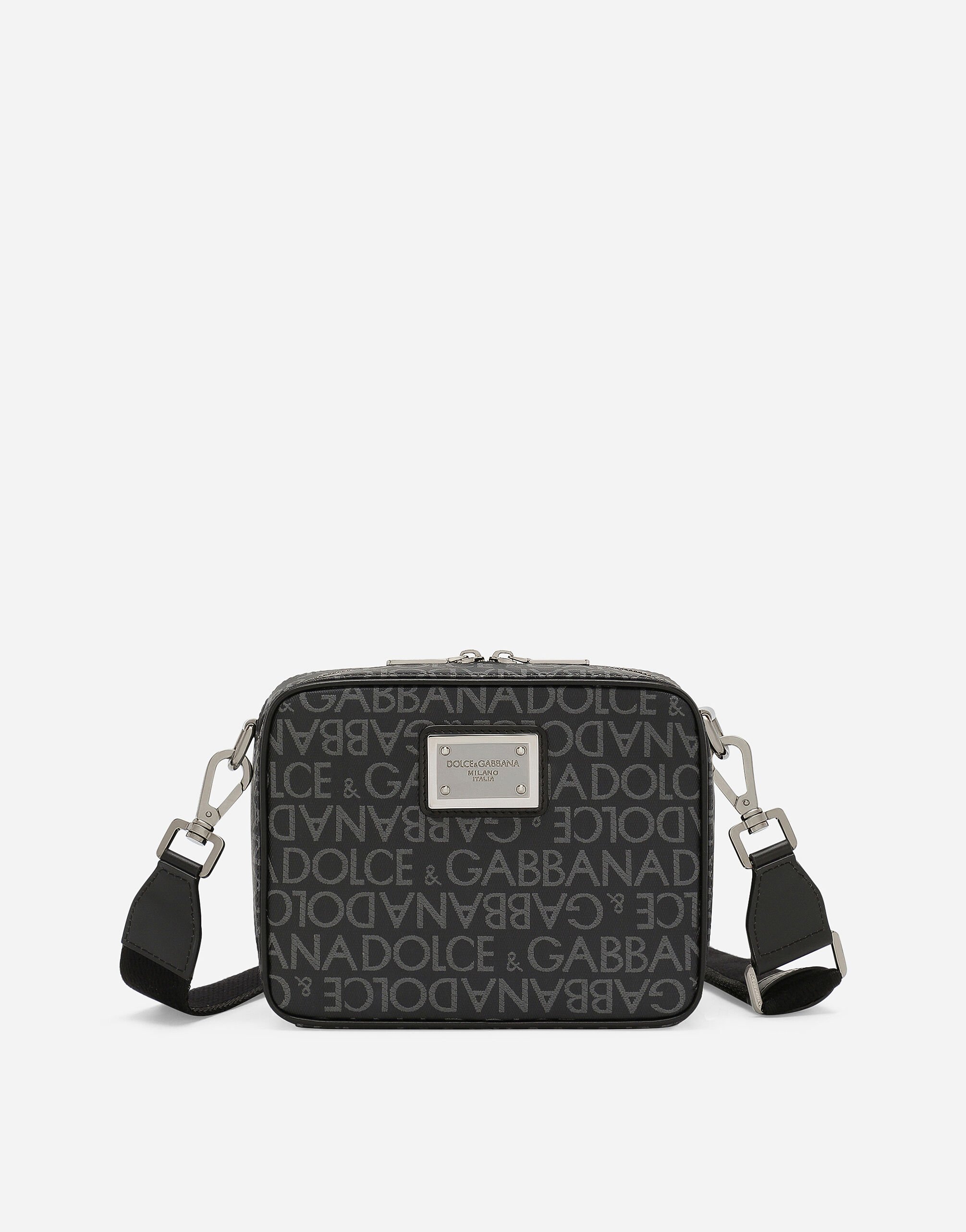 Dolce & Gabbana Coated jacquard crossbody bag Blue BM2294AG182