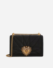 Dolce&Gabbana Large Devotion bag in quilted nappa leather Black BB7540AF984