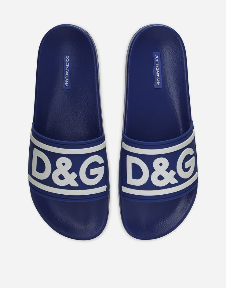 Dolce & Gabbana Chancla playera de goma con logotipo DG Multicolor CS2072AQ858
