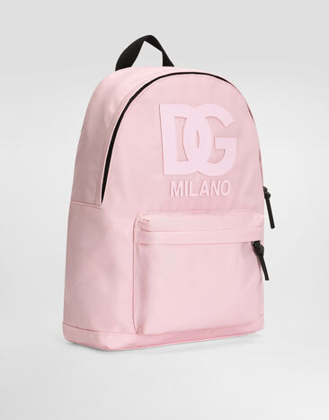 Dolce & Gabbana Nylon backpack with logo Pink EM0074A0567