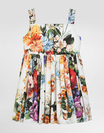 Dolce & Gabbana Kleid aus Popeline mit Blumenprint Drucken L54DH8HS5TV