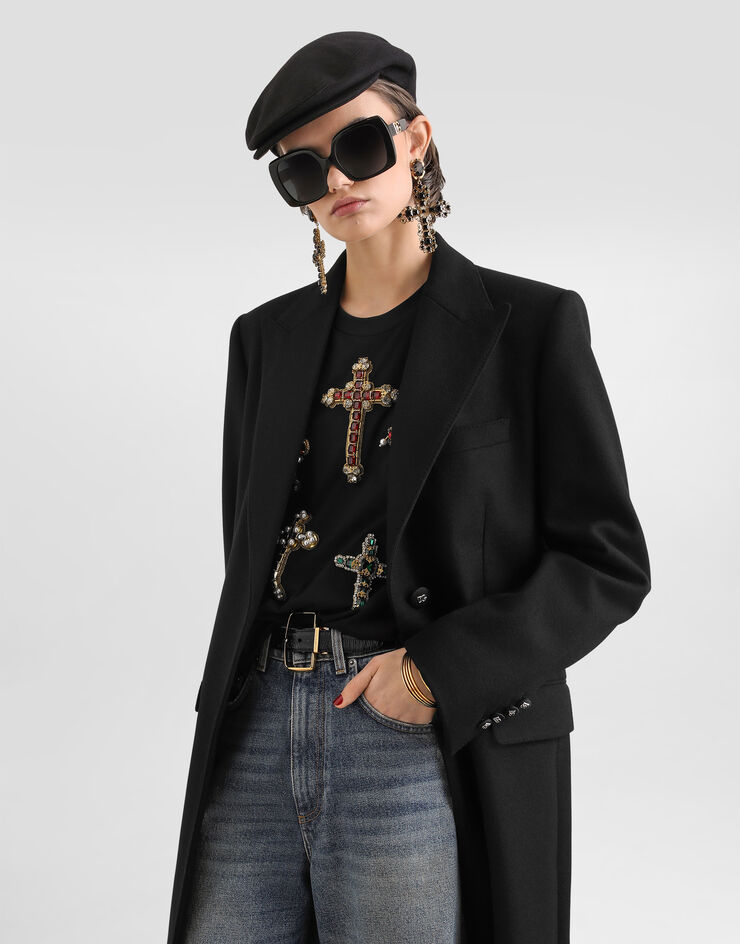 Dolce & Gabbana 코트 양모 소재 블랙 F0W6GTHU2B0