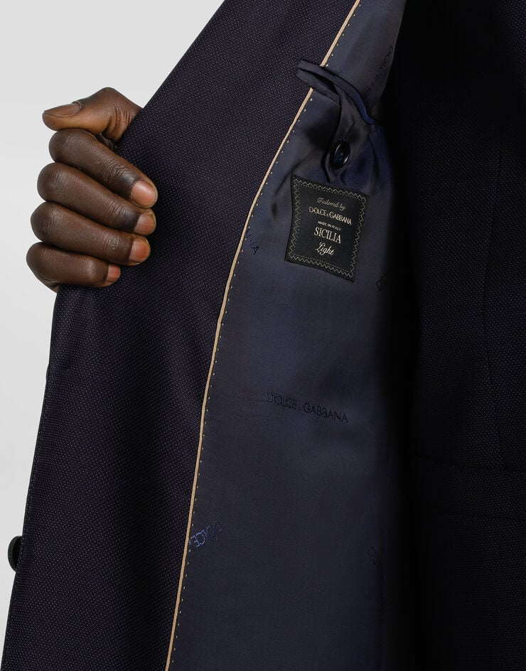Dolce & Gabbana Single-breasted micro-patterned wool suit Multicolor GK02XTFM2GS