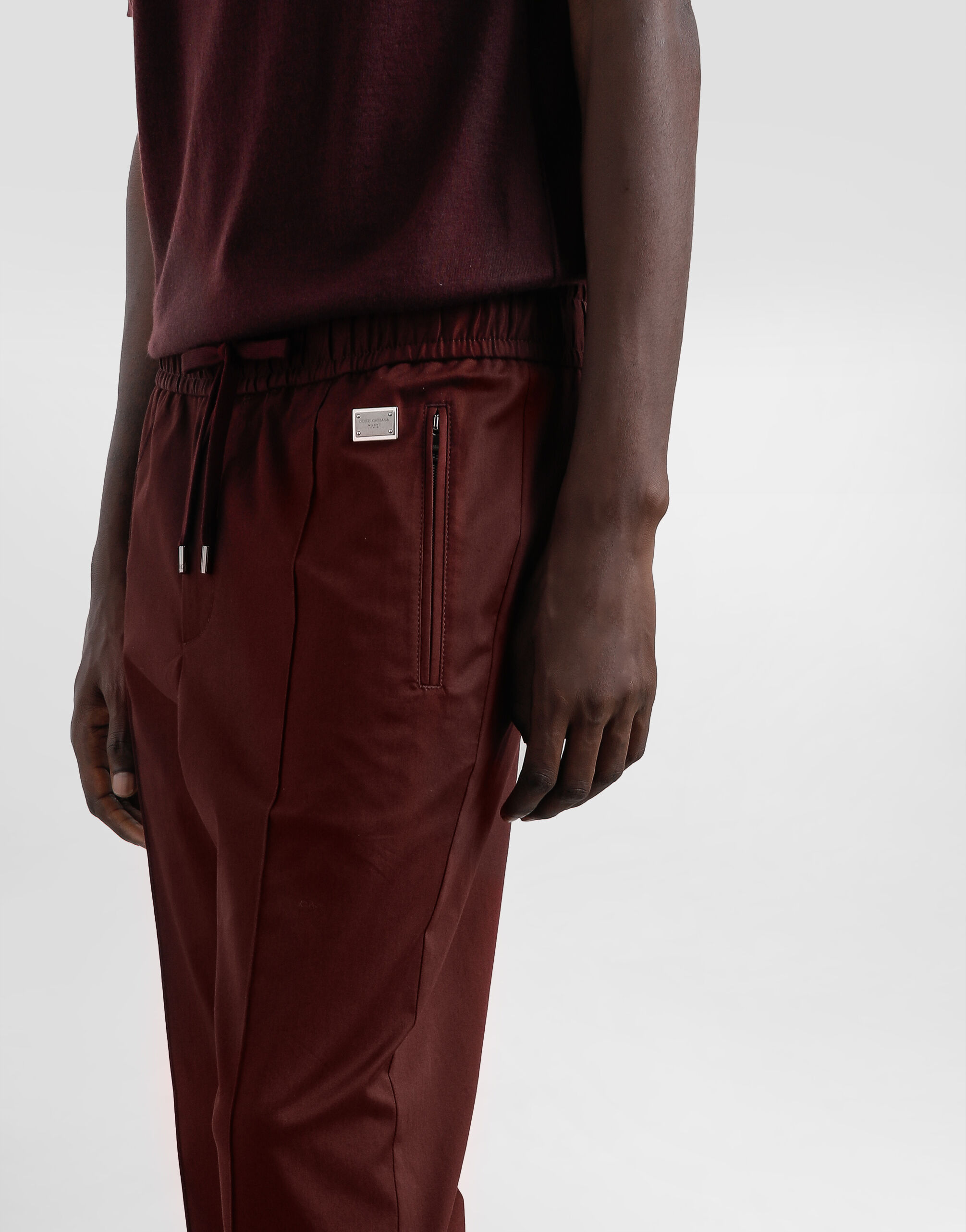 Cotton jogging pants with tag - thumbnail 4
