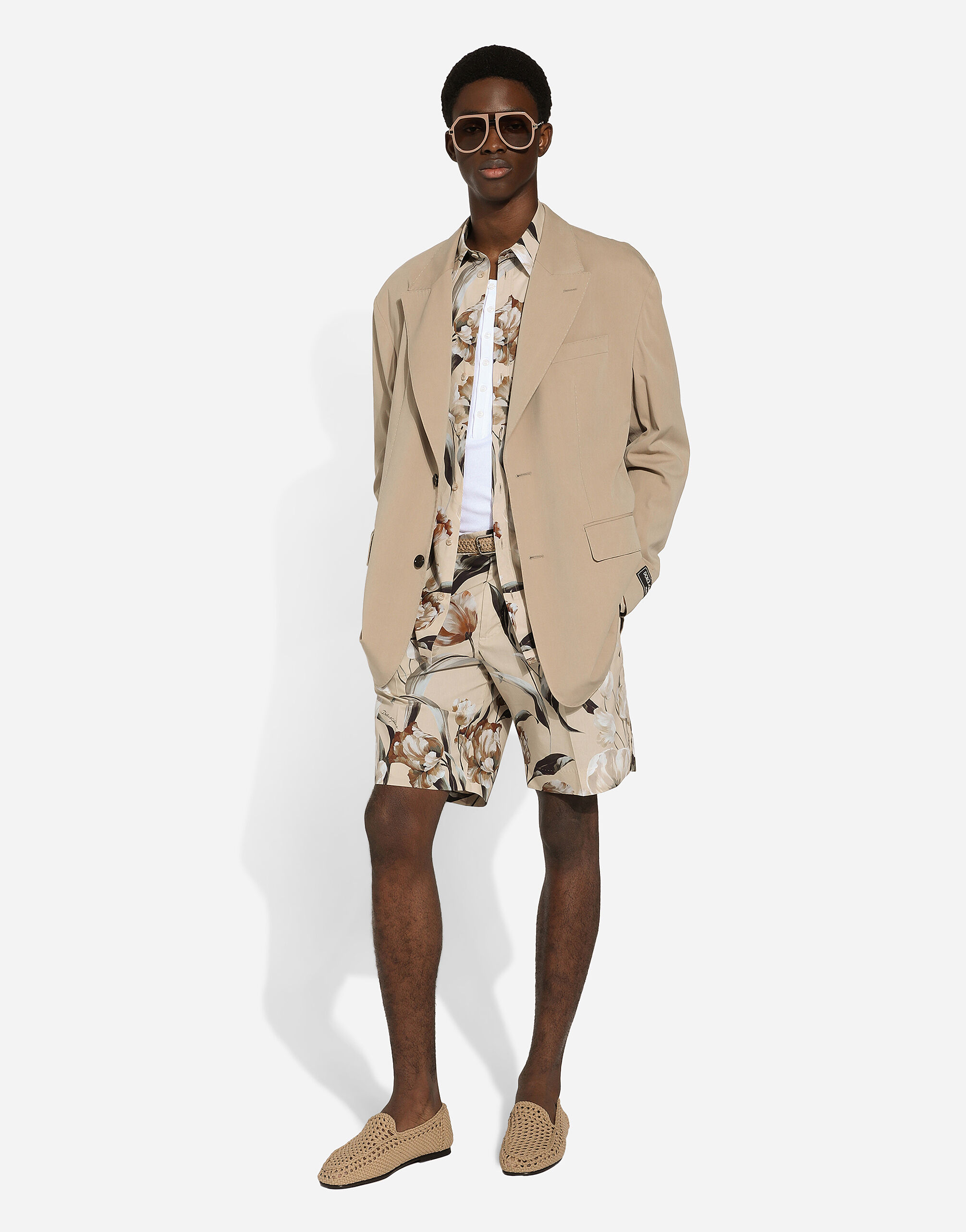 Floral print silk vanity shorts Dolce Gabbana
