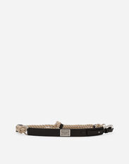 Dolce & Gabbana Cowhide and rope belt Brown GY008AGH869