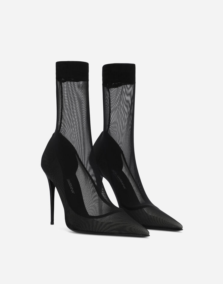Dolce & Gabbana  Stiefelette aus Stretchtüll Schwarz CT0959AL786