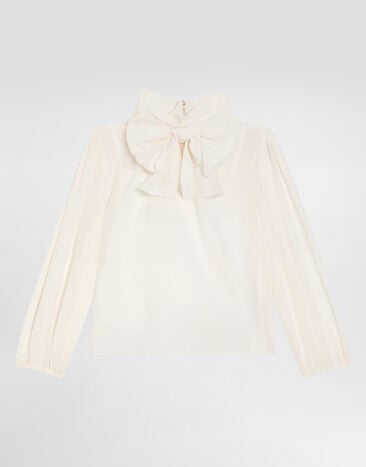 Dolce & Gabbana Crepe de chine blouse White L53S56FU1H7