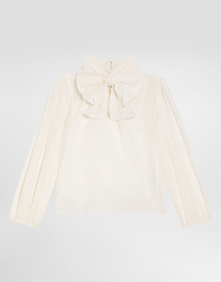 Dolce & Gabbana Crepe de chine blouse White L53S56FU1H7