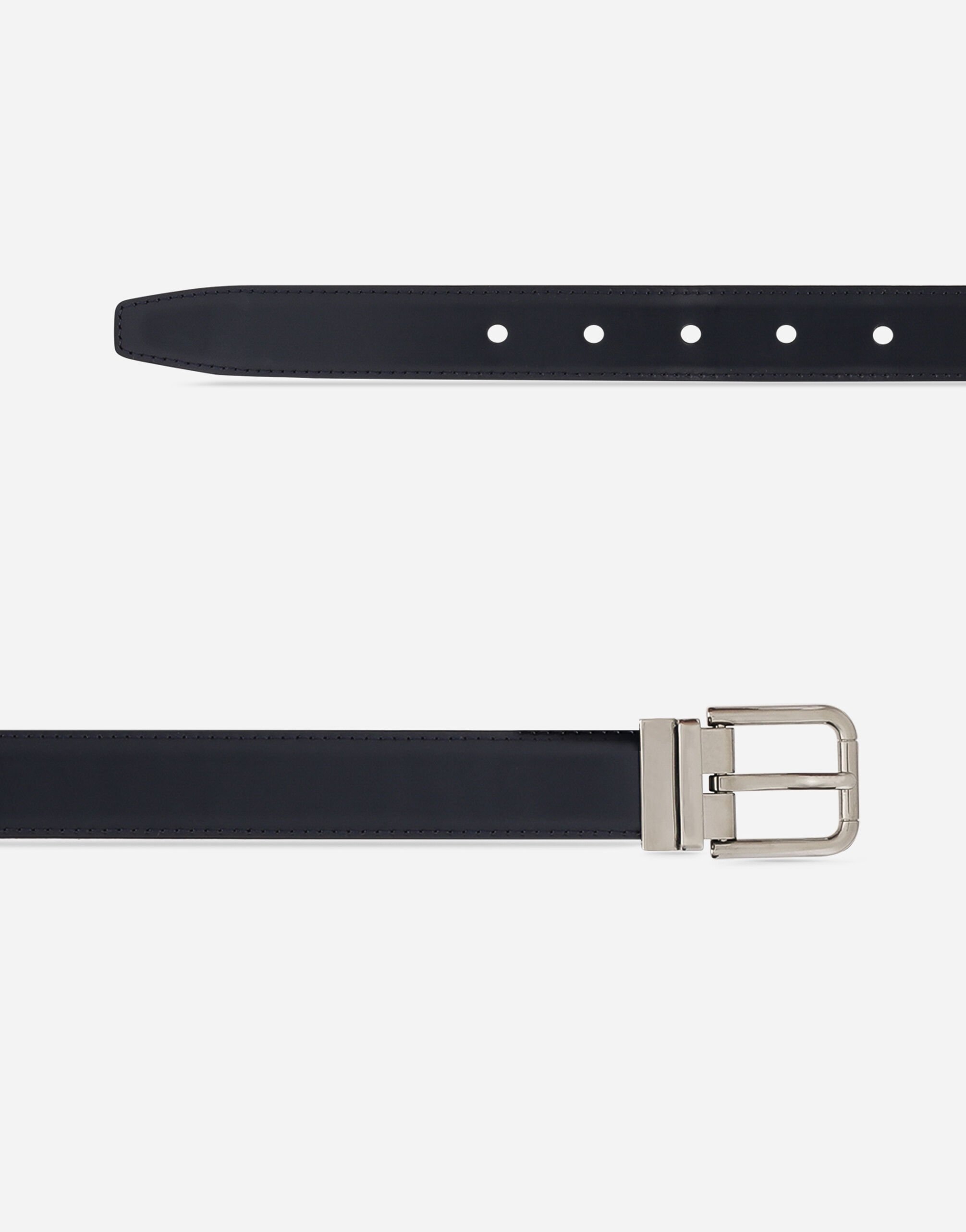Calfskin belt in Blue for for Men Dolce Gabbana