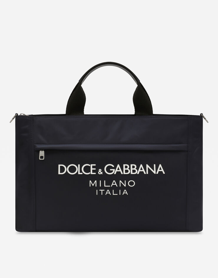 Dolce & Gabbana Borsone in nylon Blu BM2125AG182