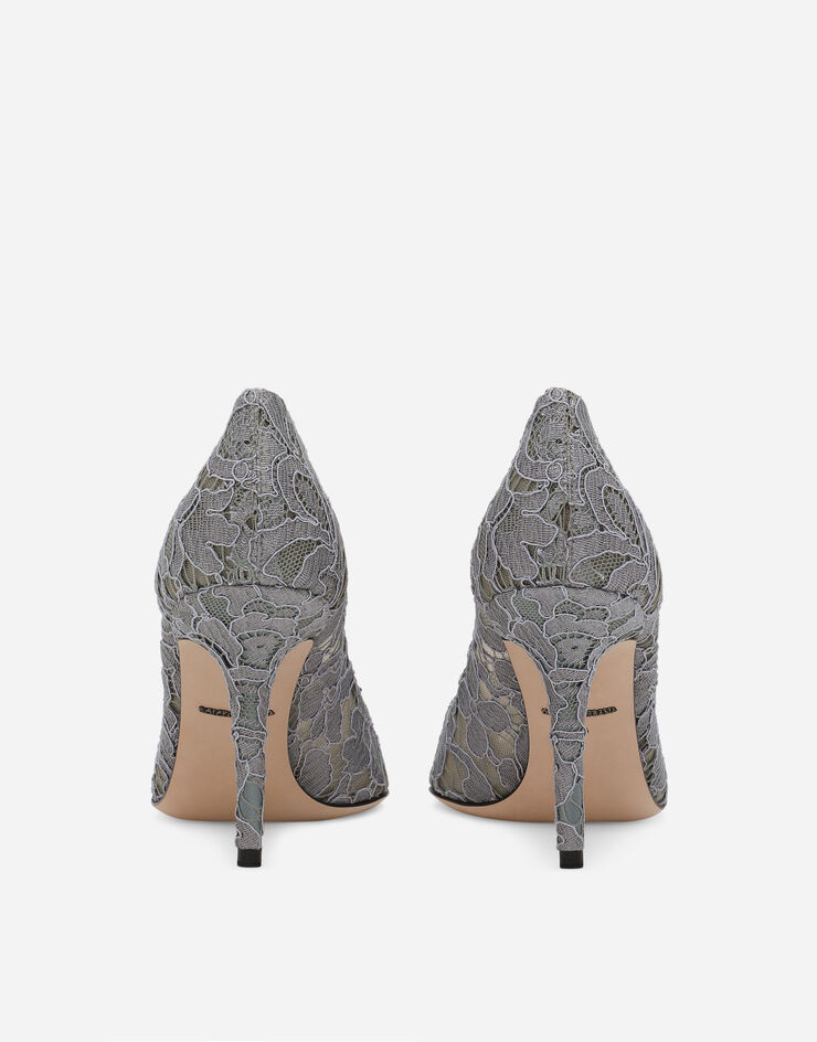 Dolce & Gabbana Pump in Taormina lace with crystals Grey CD0101AL198