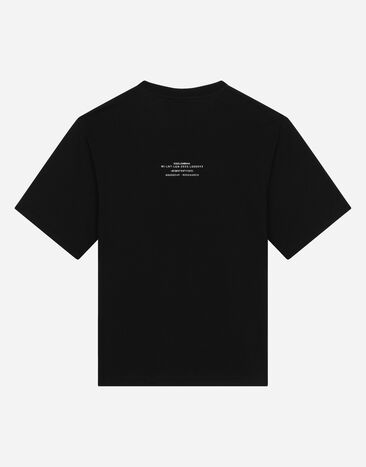 Dolce & Gabbana DGVIB3 徽标平纹针织 T 恤 黑 L7JTHTG7M6P