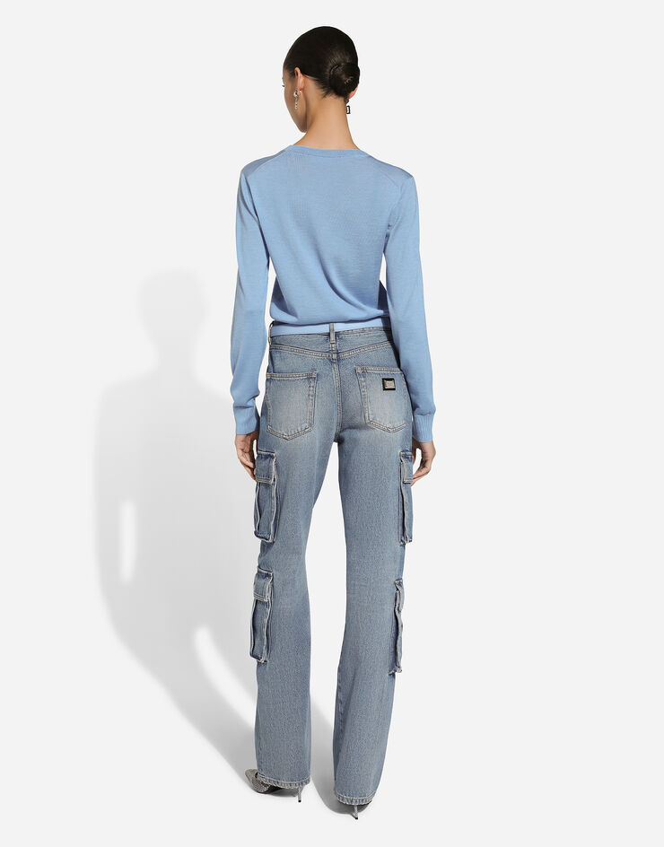 Dolce & Gabbana Vaqueros Cargo en denim de algodón Multicolor FTC60DG8LW2