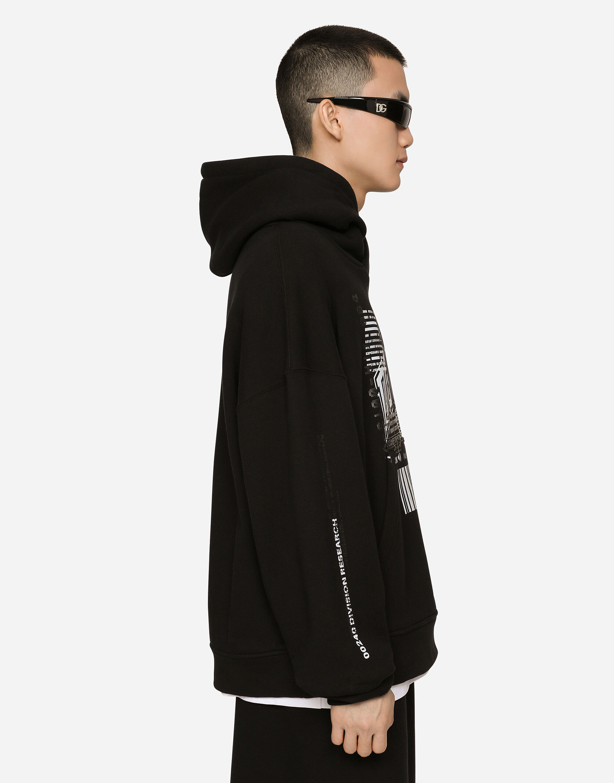 Jersey hoodie with DGVIB3 print in Black for Men | Dolce&Gabbana® US