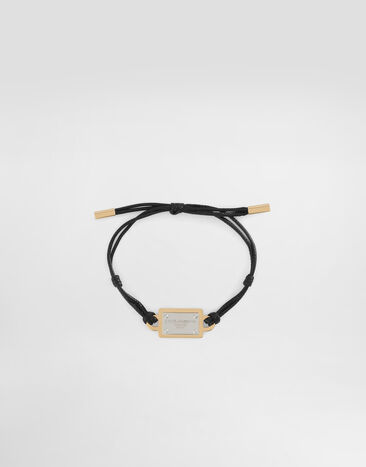 Dolce & Gabbana Pulsera de cuerda con placa Dolce&Gabbana Multicolor WBP5T1W1111