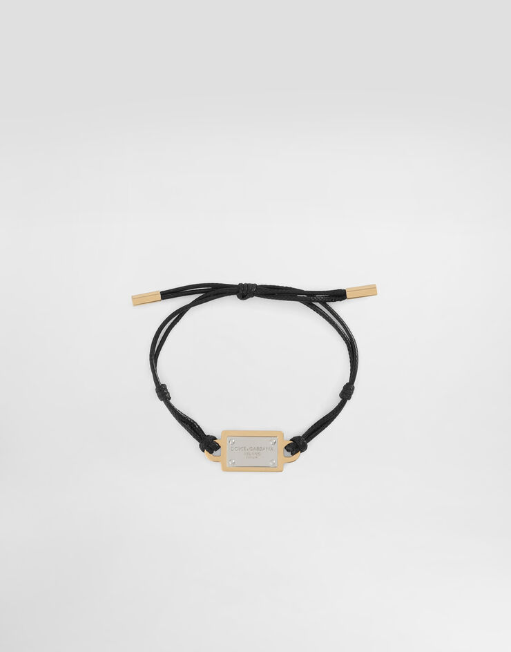 Dolce & Gabbana Pulsera de cuerda con placa Dolce&Gabbana Multicolor WBP5T1W1111