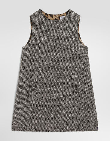 Dolce & Gabbana Birdseye wool blend dress Multicolor L54DW8FM3FF