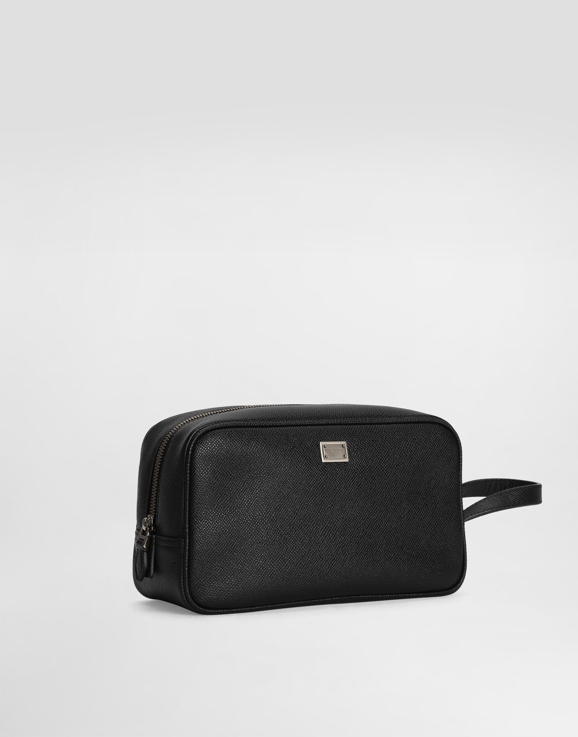 Sicily calfskin necessaire in Black for Men | Dolce&Gabbana® US