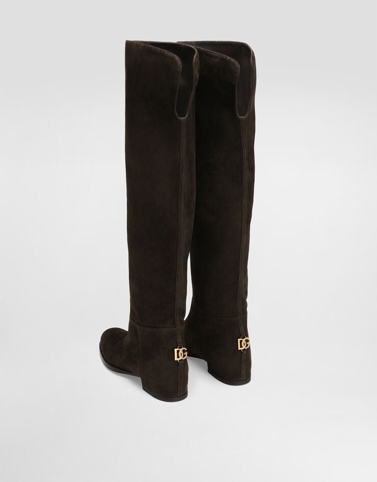 Dolce & Gabbana Stiefel aus Veloursleder Dolce & Gabbana Stiefel aus Veloursleder Braun CU1217A1275