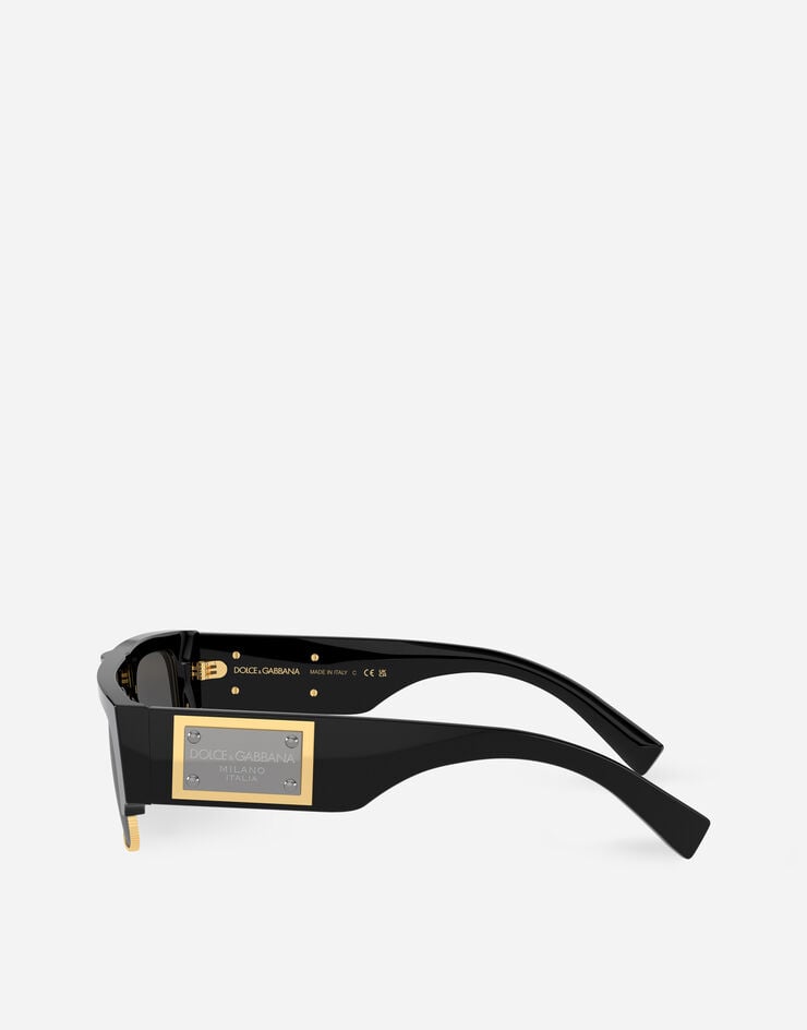 Dolce & Gabbana 로고 플레이트 선글라스 블랙 VG4457VP187