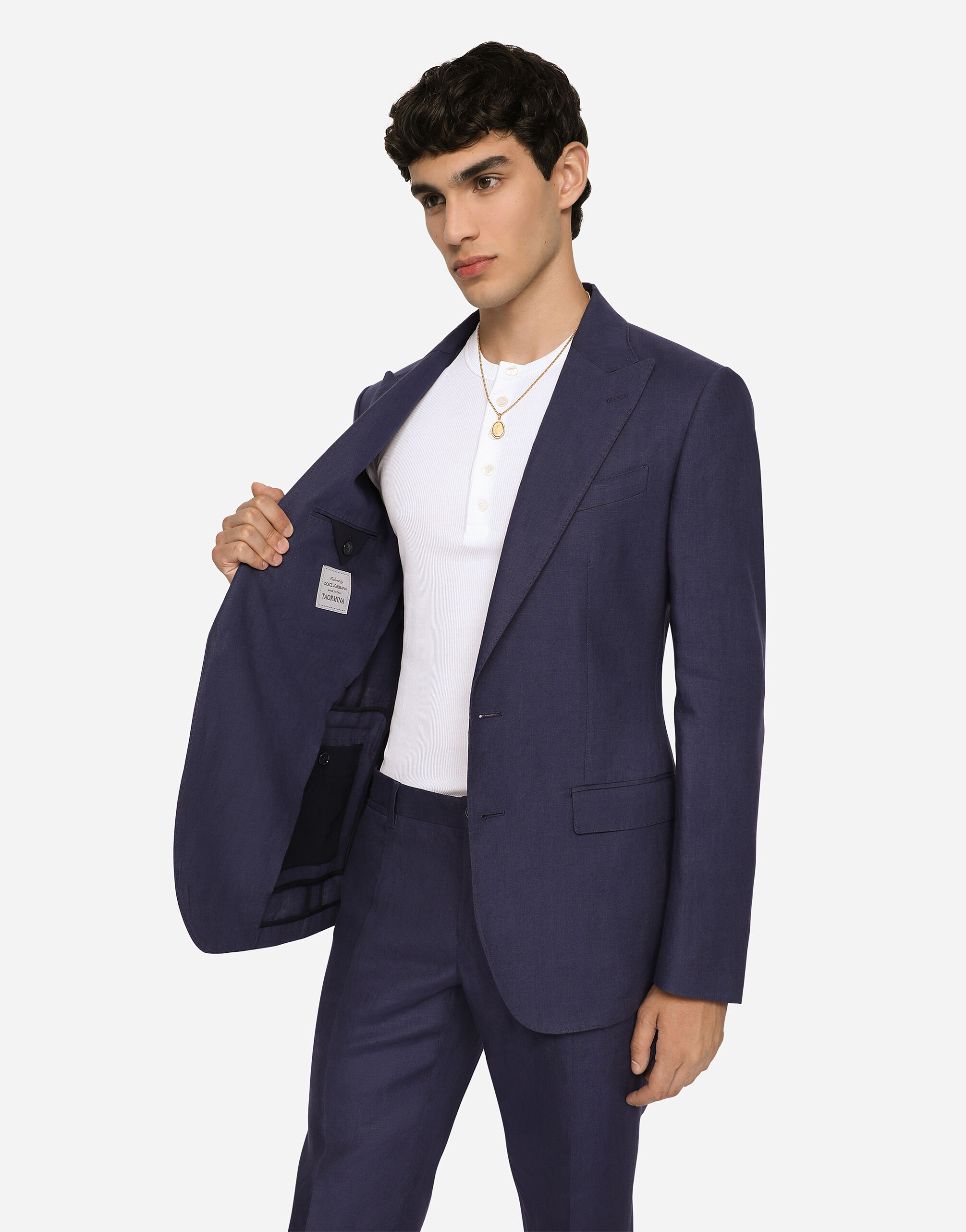Abito Taormina In Lino Abbigliamento Uomo Dolce Gabbana
