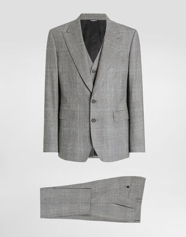 Dolce & Gabbana Single-breasted glen plaid suit Multicolor GK02XTFQBBQ