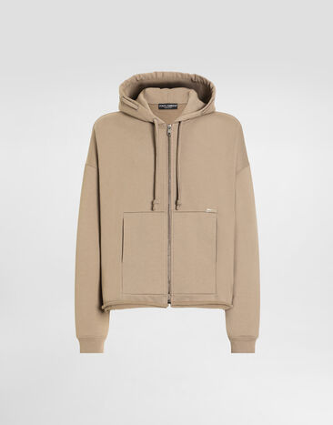 Dolce & Gabbana Zip-up hoodie Beige G9BVJTG7PLA
