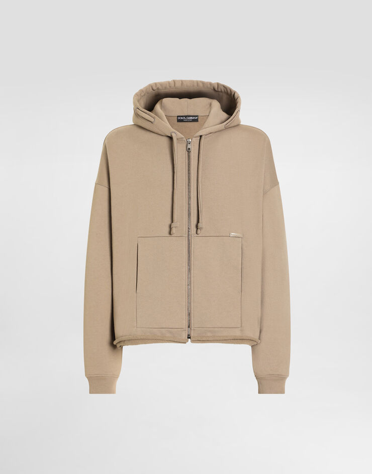 Dolce & Gabbana Zip-up hoodie Beige G9BVJTG7PLA