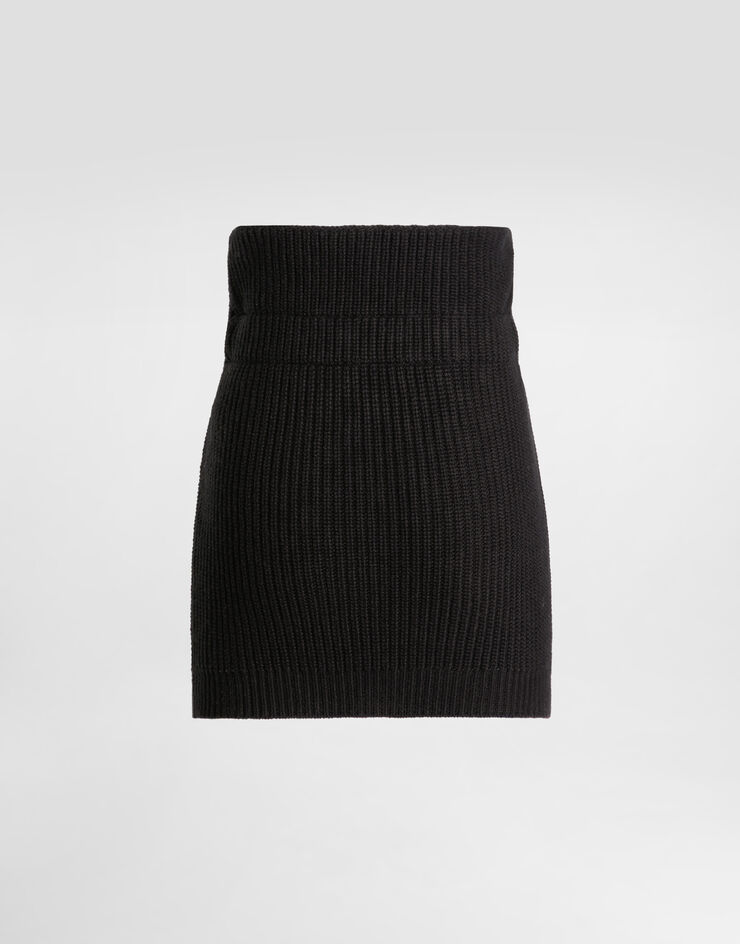 Dolce & Gabbana Wool knit skirt Black FXO35TJDVDU