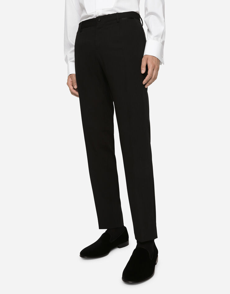 Dolce & Gabbana Wool Martini-fit tuxedo suit BLACK GK1FMTFU2KF