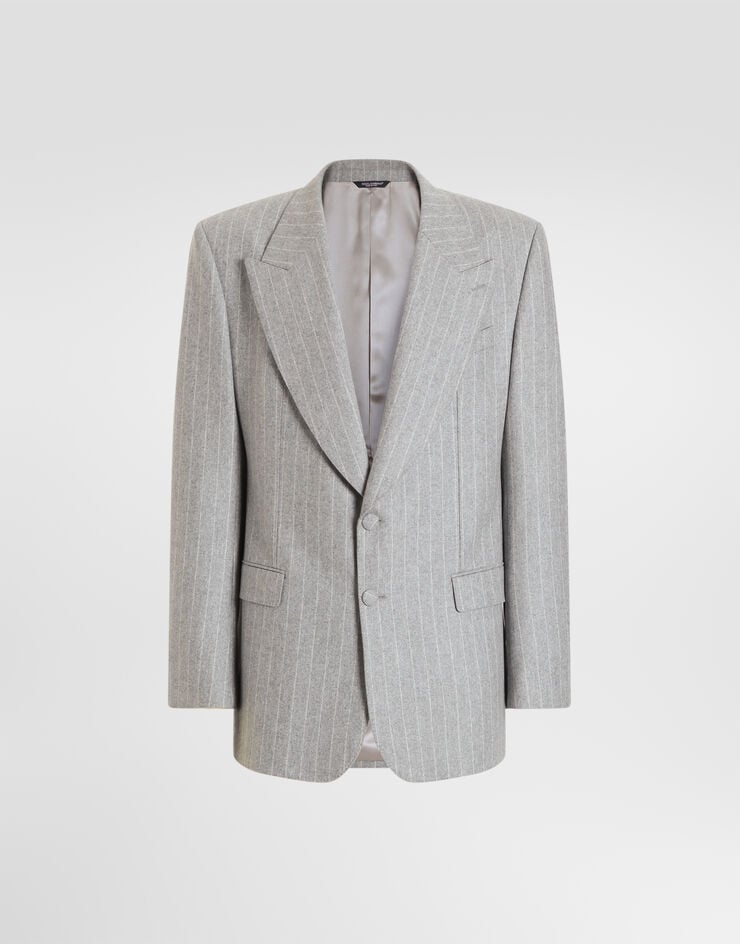 Dolce & Gabbana Martini single-breasted jacket in pinstripe flannel Multicolor G2VO2TFR23F