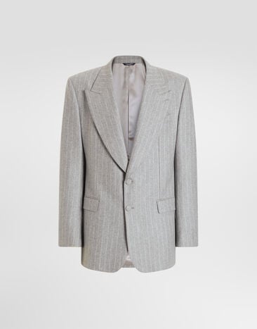 Dolce & Gabbana Martini single-breasted jacket in pinstripe flannel Dolce & Gabbana Martini single-breasted jacket in pinstripe flannel Multicolor G2VO2TFR23F