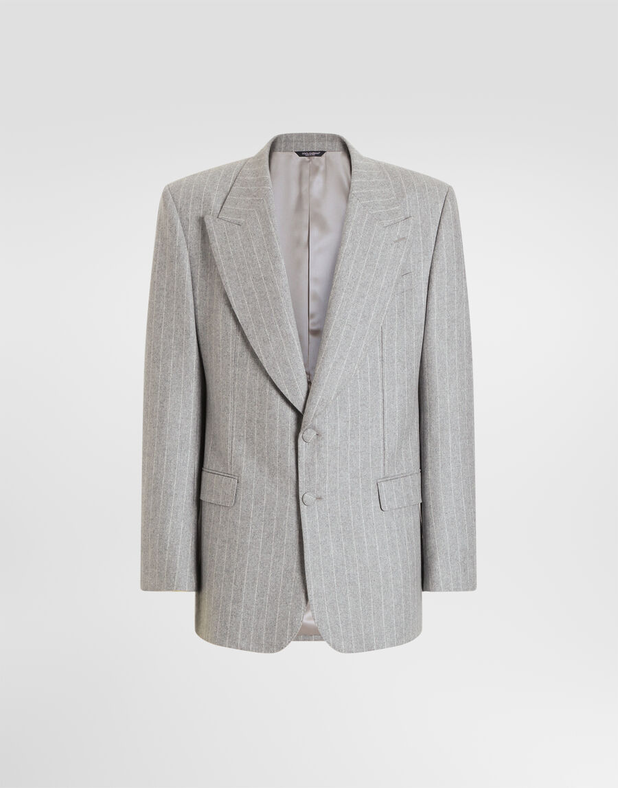 Martini single-breasted jacket in pinstripe flannel