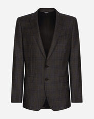 Dolce & Gabbana Single-breasted glen plaid Martini-fit jacket Black G5GD0ZGEY84