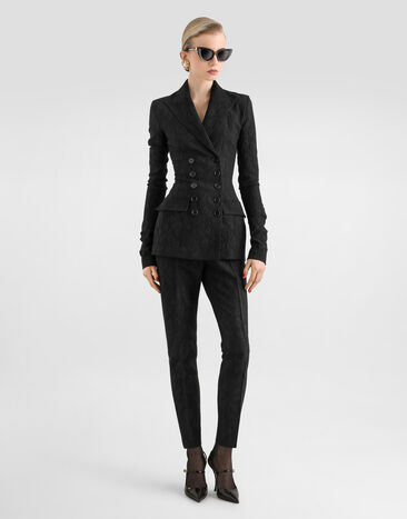 Dolce & Gabbana Brocade trousers Black FTC89TFJCAN