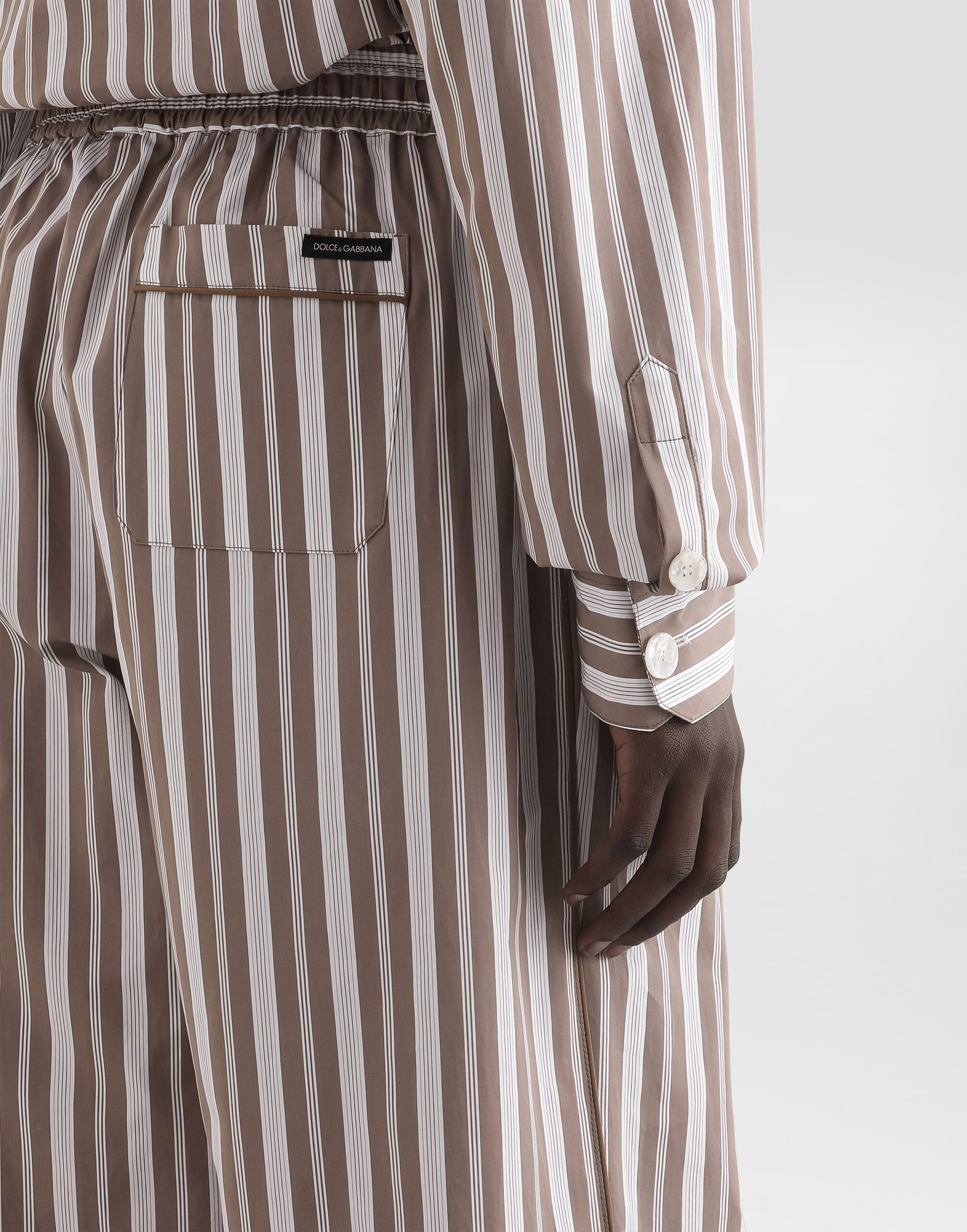 Striped poplin vanity trousers in Multicolor for Men | Dolce&Gabbana®