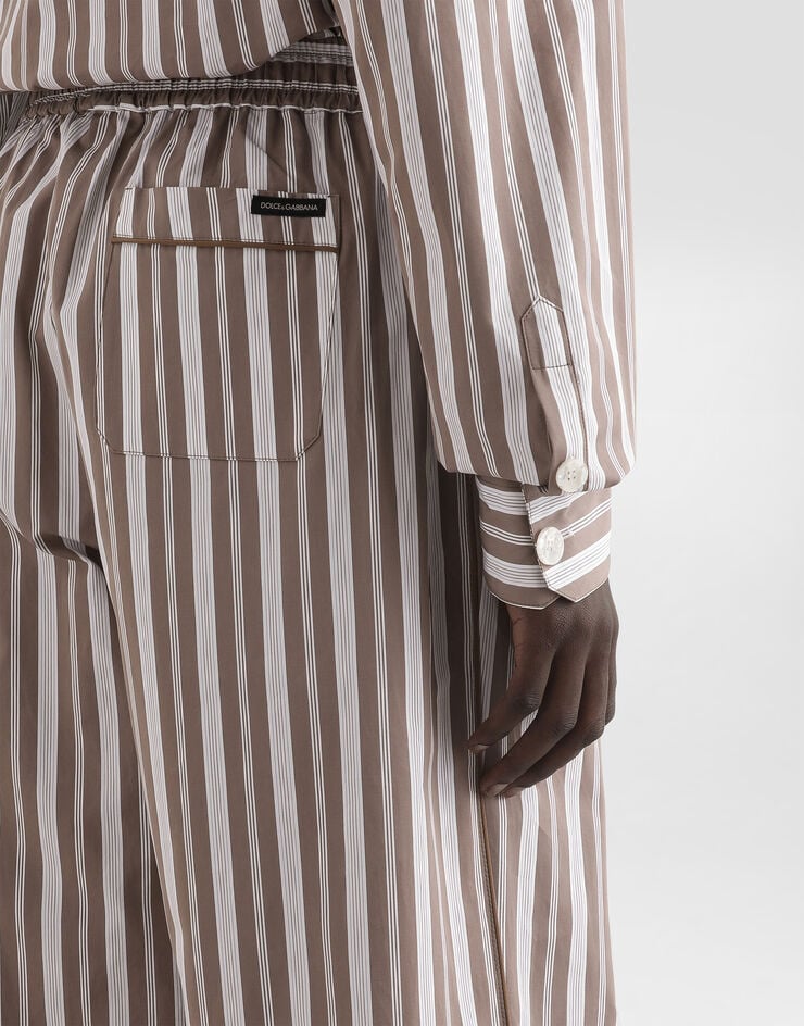 Dolce & Gabbana Striped poplin vanity trousers Multicolor GP1N9TFR526