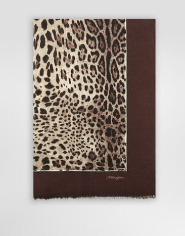 Dolce&Gabbana Leopard-print modal and cashmere scarf (135x200) Dolce&Gabbana Leopard-print modal and cashmere scarf (135x200) Brown FS184AGDBY3