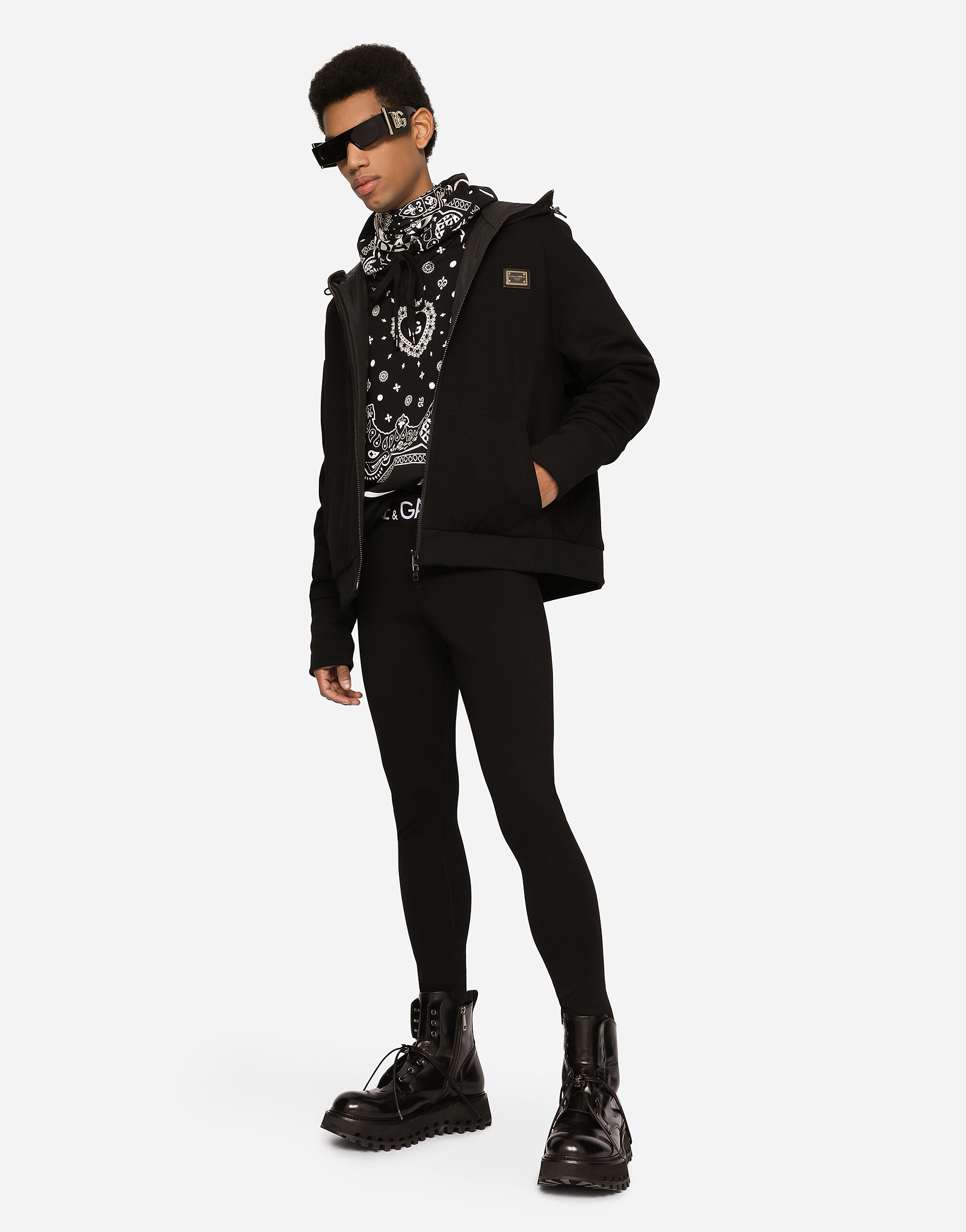 ドルチェアンドガッバーナ DOLCE&GABBANA G2EM2T/FU2MT ジャケット マルチカラーのメンズ フーデッドジャケット ストレッチジャージー