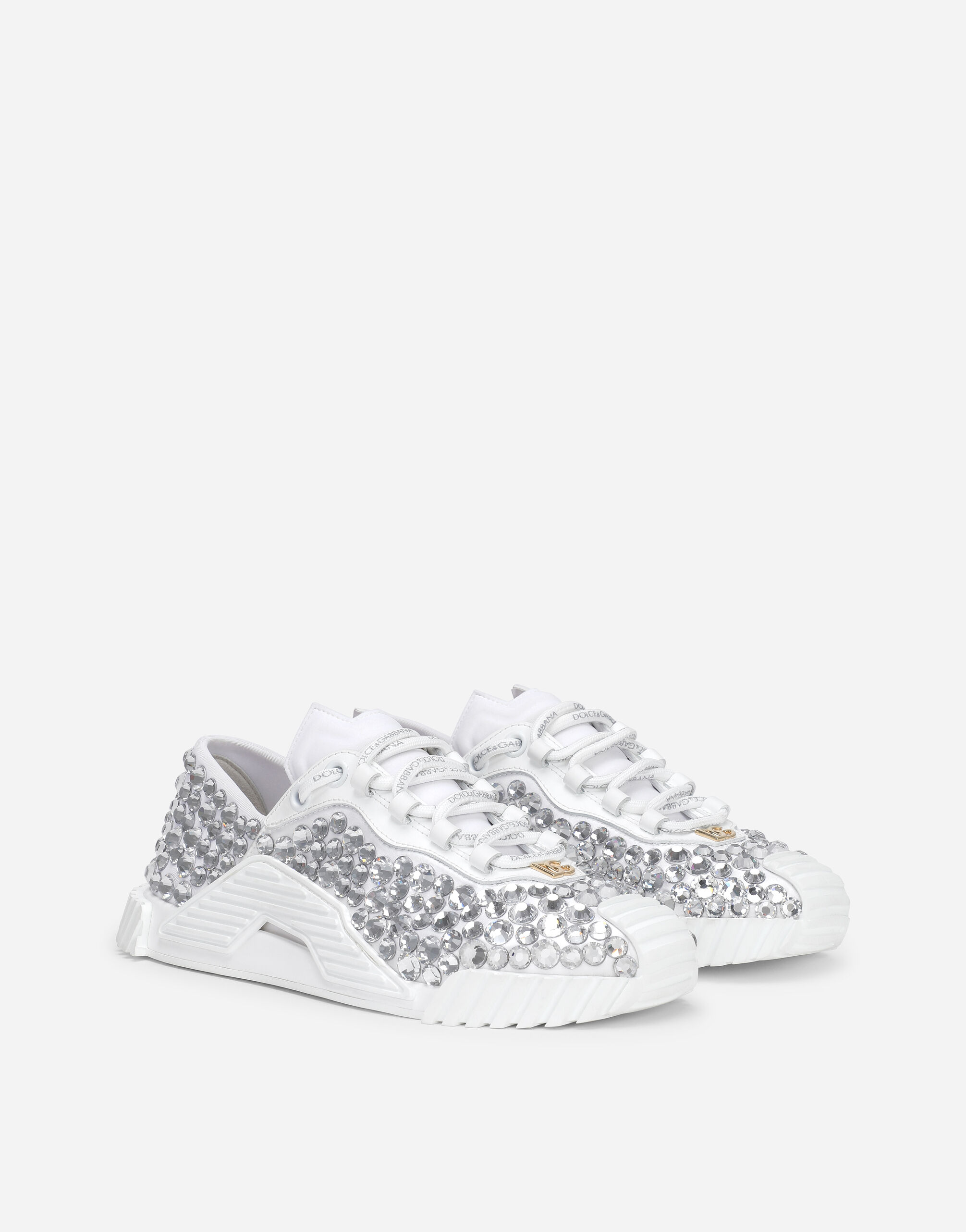Mixed material NS1 sneakers in White for Women Dolce Gabbana US