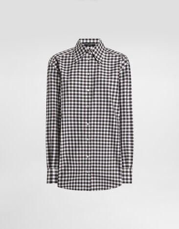 Dolce & Gabbana Cotton check shirt Multicolor F5Q08TFQ5MY