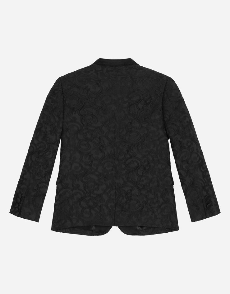 Dolce & Gabbana Chaqueta de botonadura sencilla en jacquard Negro L41J77FJRDI