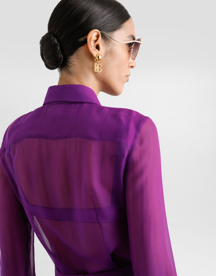 Dolce & Gabbana Chiffon shirt Purple F5T63TFU1AT