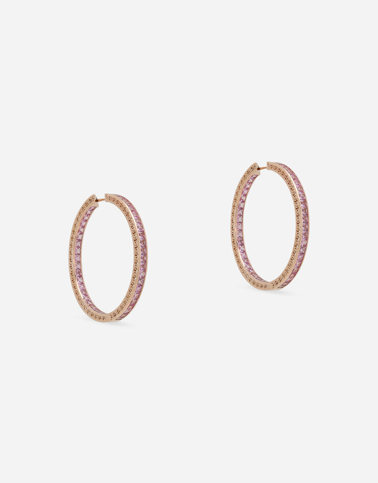 Dolce & Gabbana Anna earrings in red gold 18kt with pink sapphires Red WEQA4GWSAPI