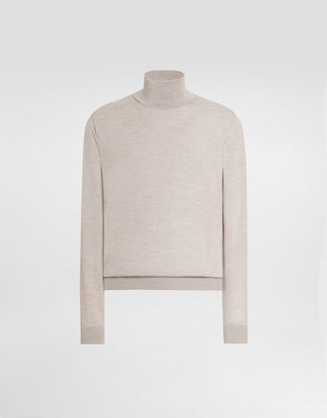 Dolce & Gabbana Cashmere turtleneck pullover Beige GXW05TJBW05