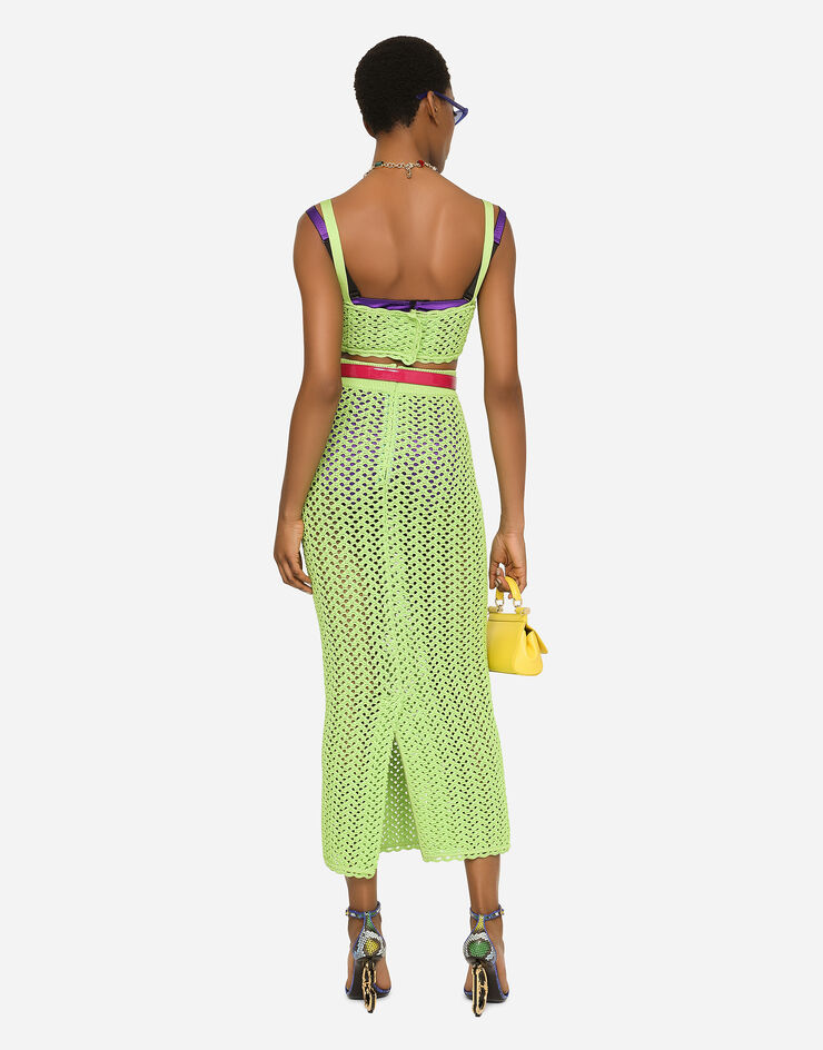 Dolce&Gabbana Crochet bra top Green FXL41TJFMO5
