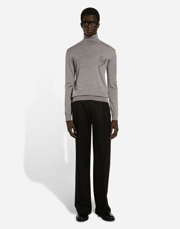 Dolce & Gabbana Cashmere turtle-neck sweater Grey GXW05ZJAWXR